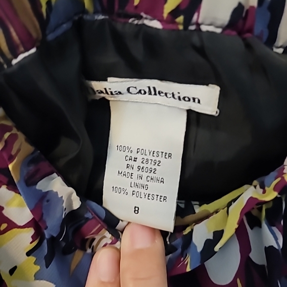 DALIA COLLECTION Lined Color Splash Skirt Size 8 32" W x 18" L - Picture 5 of 5